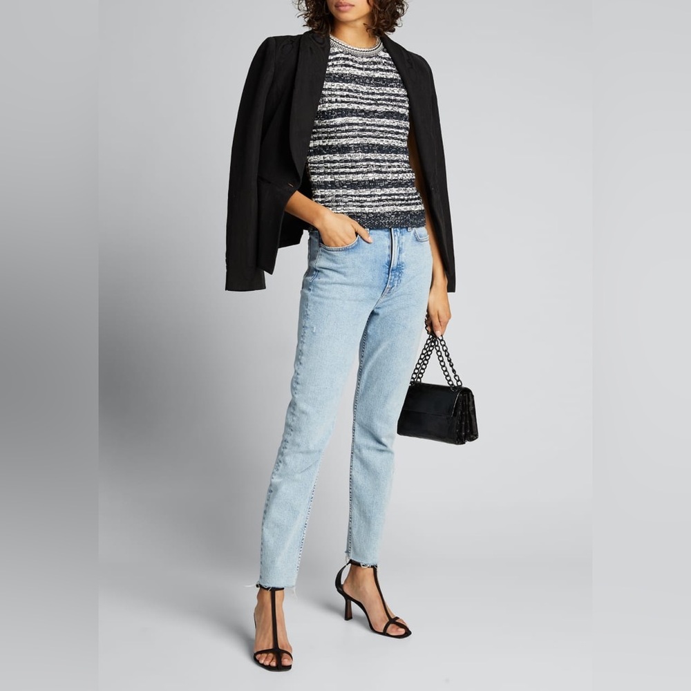 Alice + Olivia Reva Textured Stitch Shell